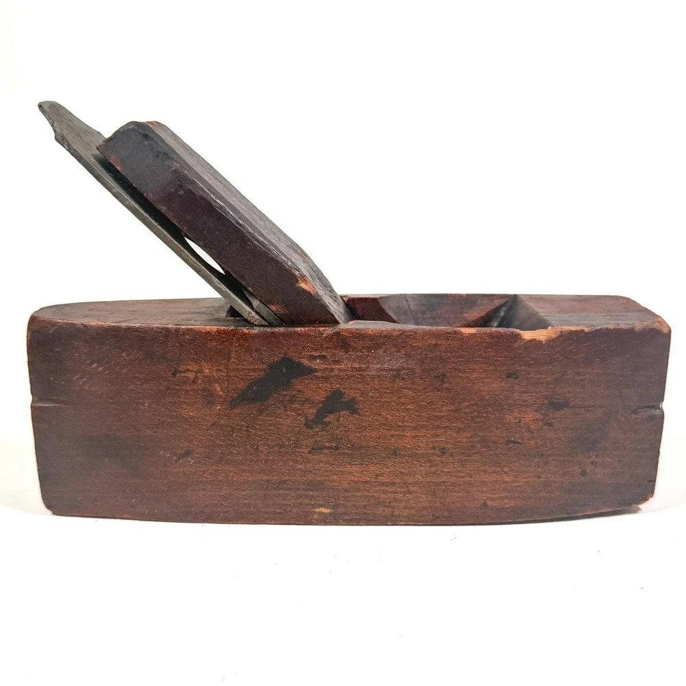 Antique Vintage Wooden Plane‎ Mathieson & Son – James River Works Steel Iron